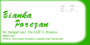 bianka porczan business card
